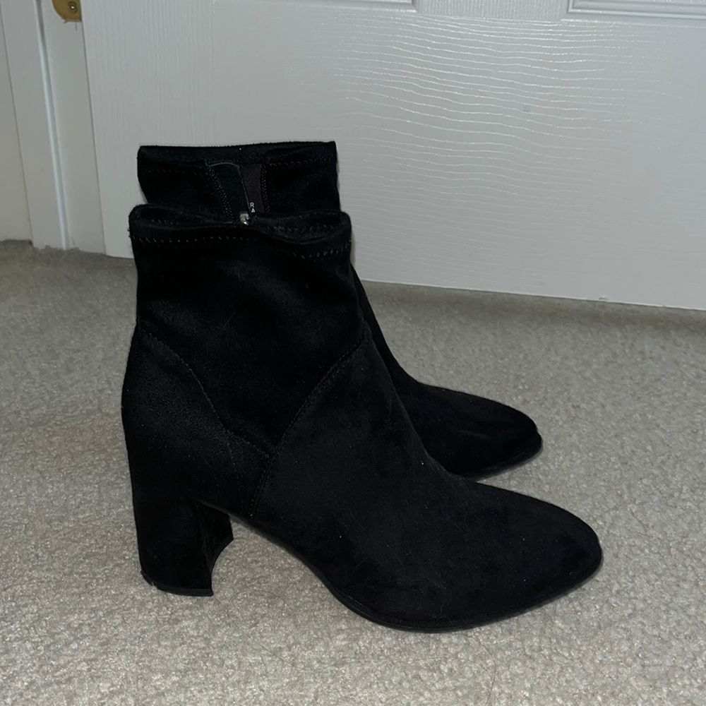 Marc Fisher Black Suede Booties